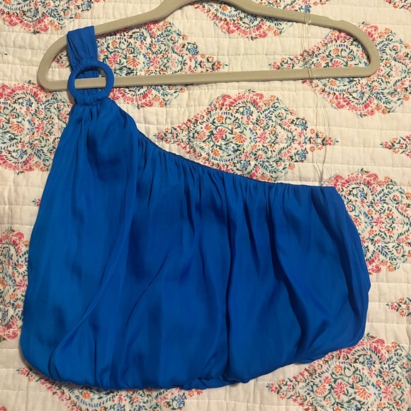 Royal Blue One Shoulder Do + Be Top | Size Small Royal Blue Top - Picture 5 of 9